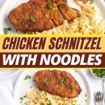 Chicken Schnitzel with Noodles
