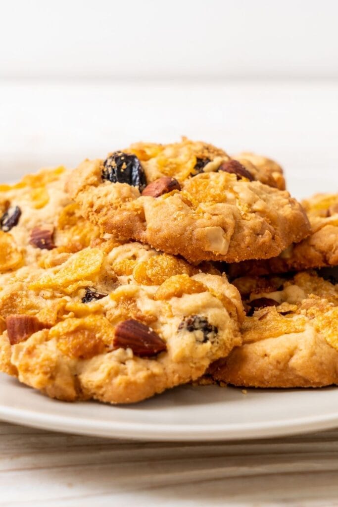 35 Cornflake Recipes That Don’t Need a Bowl featuring Cornflake Cookies with Raisins