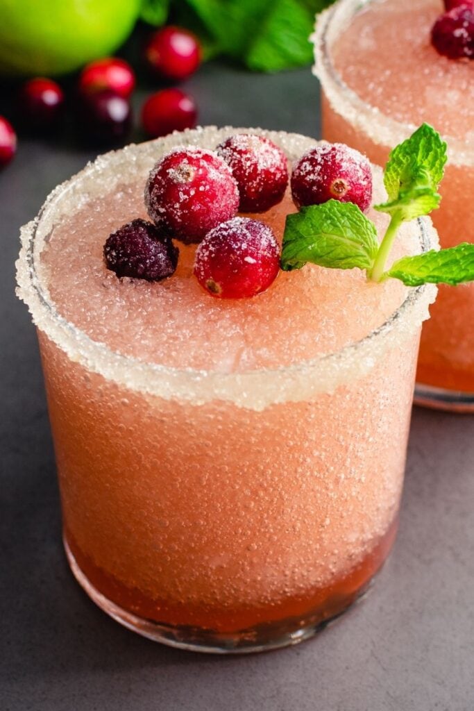 Frozen Cranberry Margarita Cocktail