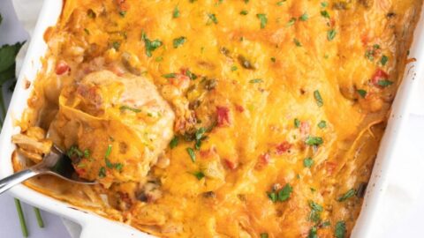 Homemade Creamy and Cheesy King Ranch Casserole