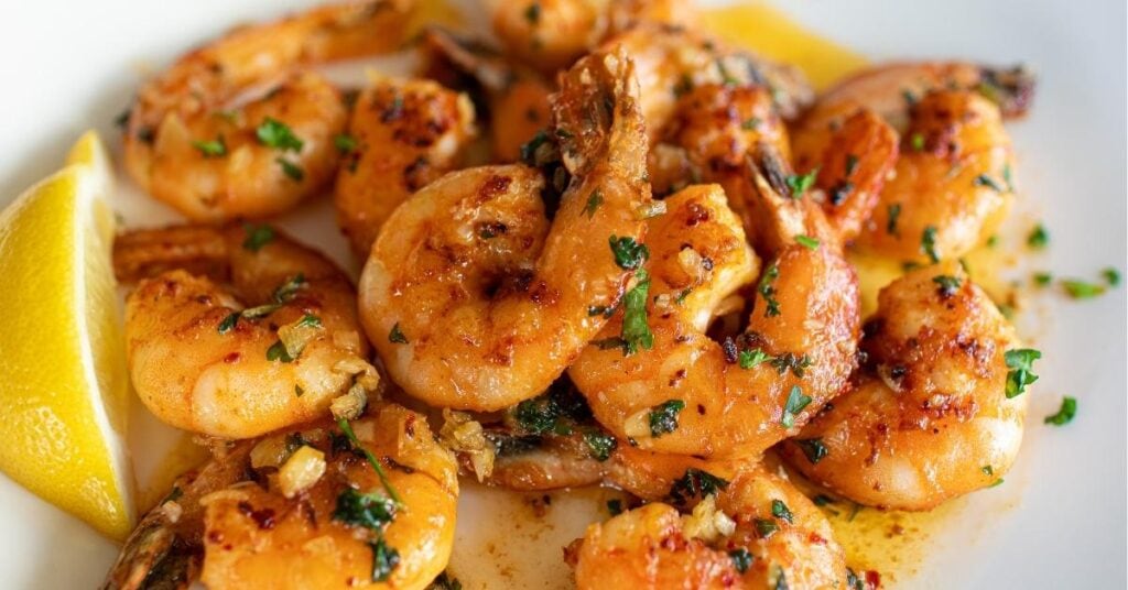 13 Easy Mexican Shrimp Recipes You Ll Love Insanely Good   Homemade Pan Fried Garlic Butter Shrimp With Lemons 1024x536 