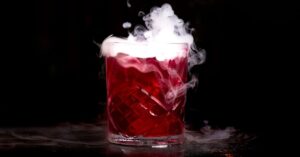 Homemade Red Smoky Cocktail
