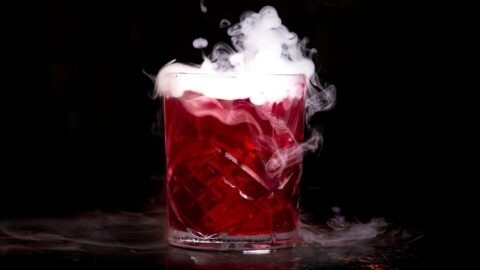 Homemade Red Smoky Cocktail