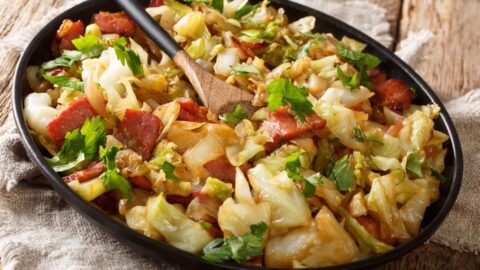 Homemade Sauteed Cabbage with Bacon