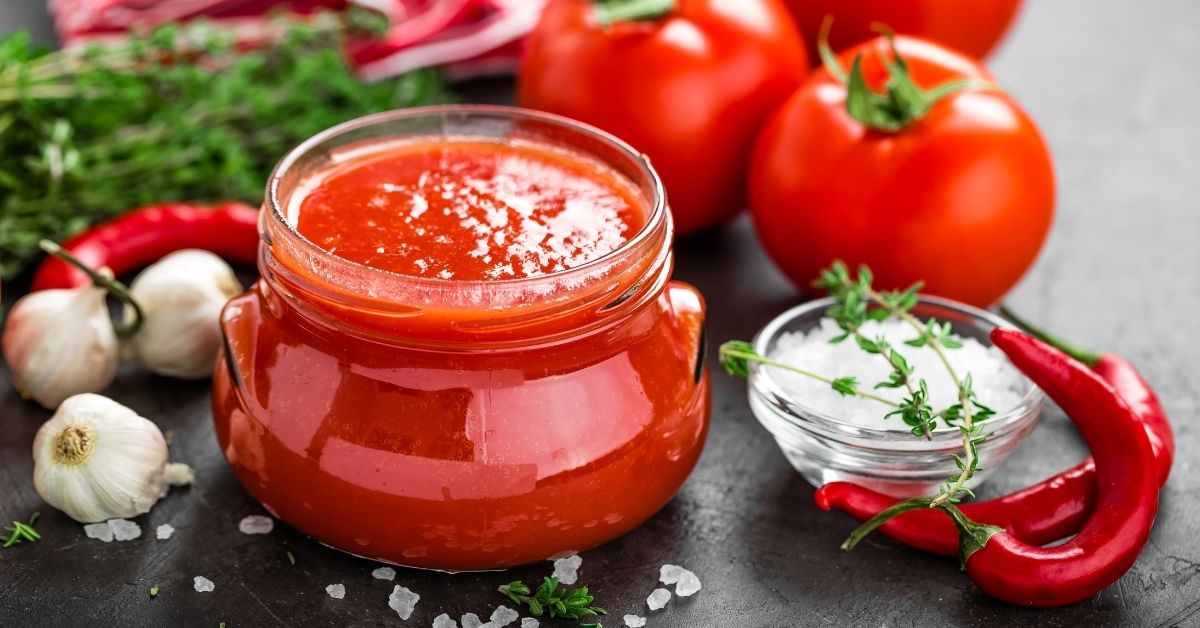 Jar of Homemade Chili Sauce
