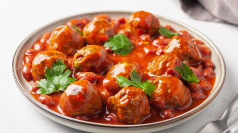 Saucy and Juicy Adzuki Bean Meatballs