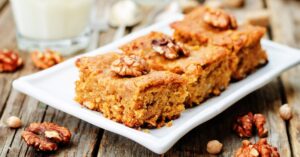 Sweet Homemade Chickpea Blondies with Walnuts
