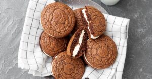 Sweet Homemade Chocolate Sandwich Cookies with Cream Cheese Filling