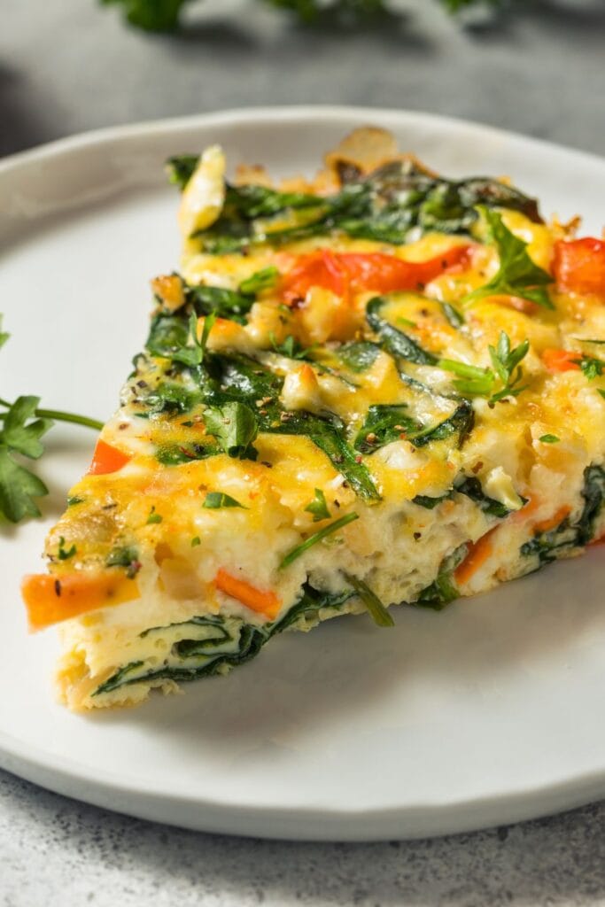 A Slice of Spinach and Egg Frittata