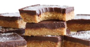 A Stack of Peanut Butter Protein Bars