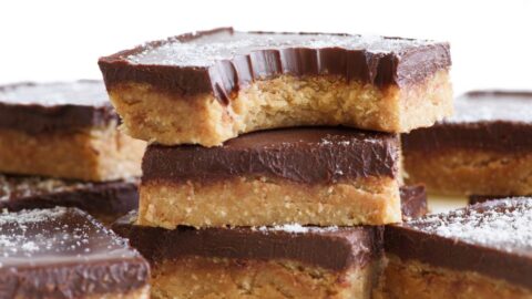 A Stack of Peanut Butter Protein Bars