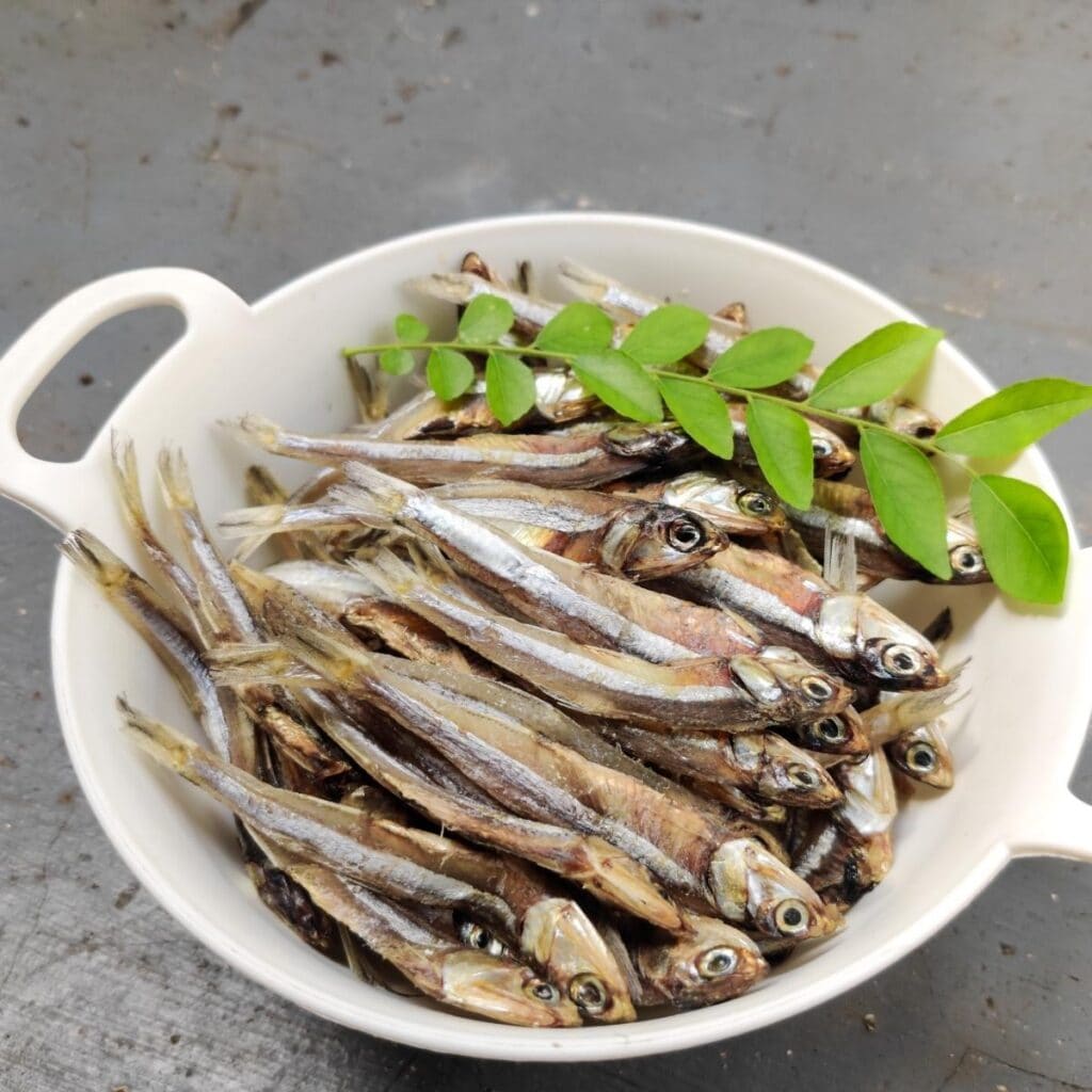 Dried Anchovies in a bowl