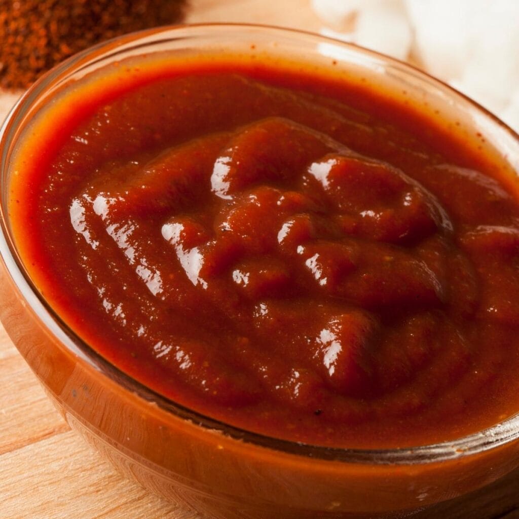 Barbeque Sauce in a Glass Dish