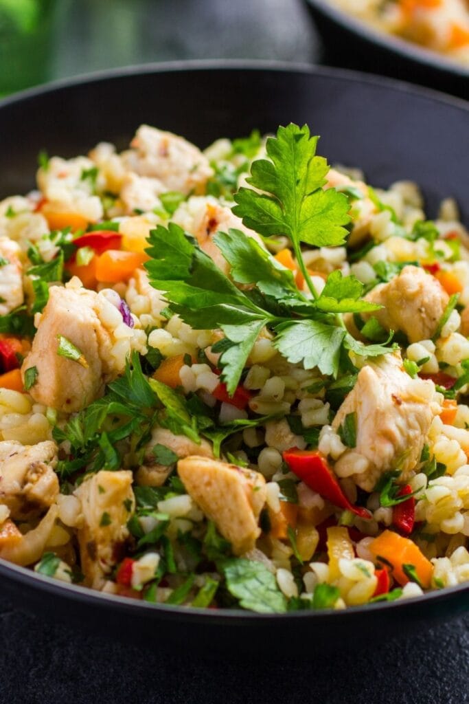 Barley Salad with Chicken and Vegetables