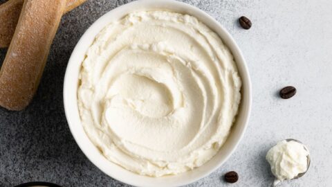 Bowl of Mascarpone Cheese