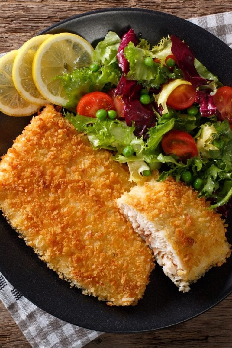 10 Best Walleye Recipes For Summer Insanely Good   Breaded Walleye With Lemons And Vegetables 768x1152 