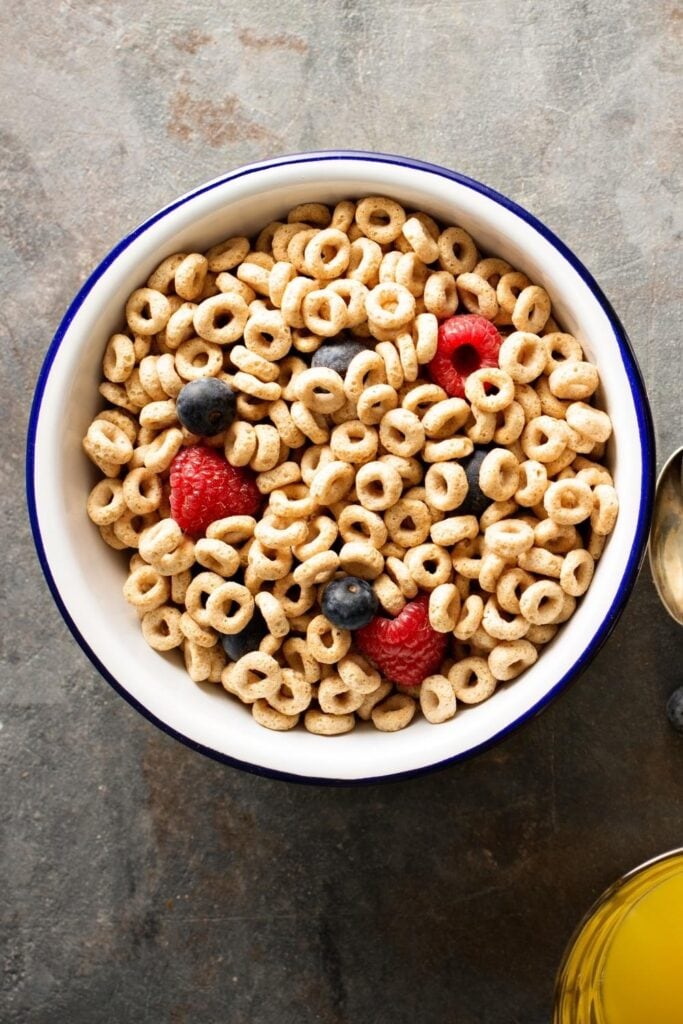 Cheerios Cereals in a Bowl with Berries