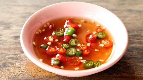 Fish sauce with Chili in a Small Plate