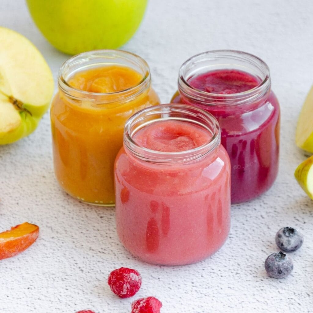 Fruit Puree in a Glass Jar