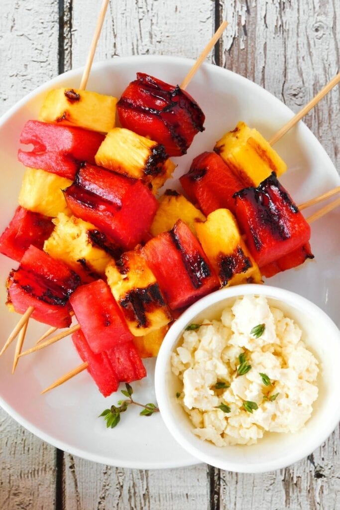 Grilled Watermelon and Pineapple Kabobs