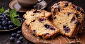 Homemade Blueberry Cake with Fresh Blueberries