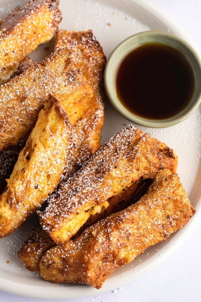 Homemade French Toast Sticks with Powdered Sugar