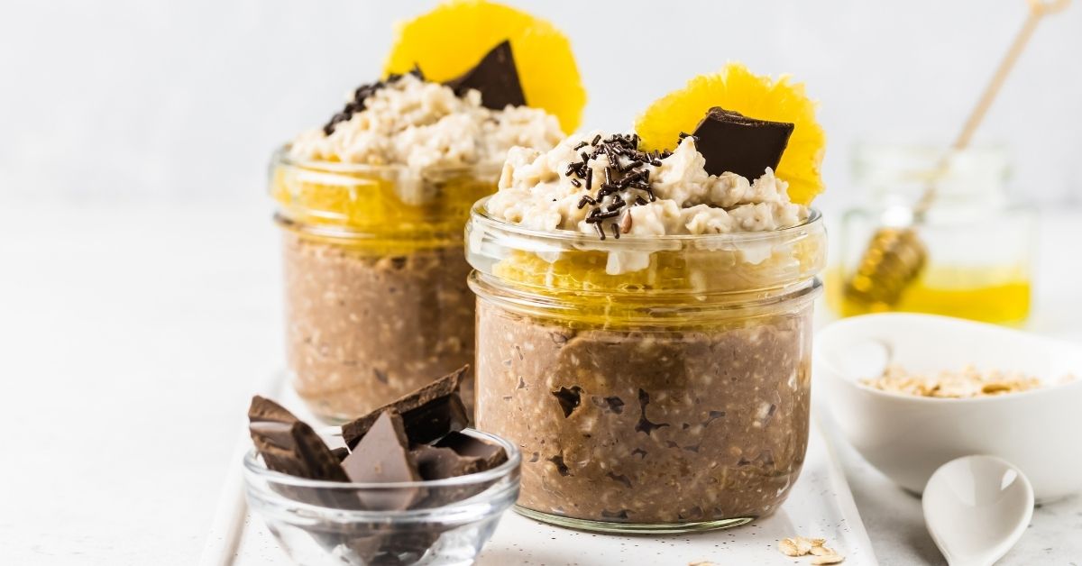 Homemade Peanut Butter Overnight Oats with Orange Slices