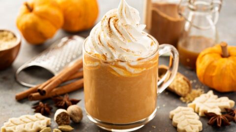 Homemade Pumpkin Spiced Latte with Whipped Cream