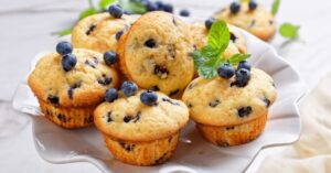 Homemade Soft and Fluffy Blueberry Muffins