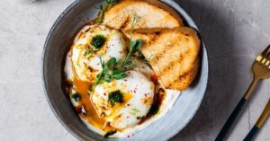 Homemade Turkish Poached Egg with Bread