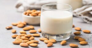 Homemade Warm Almond Milk with Nuts