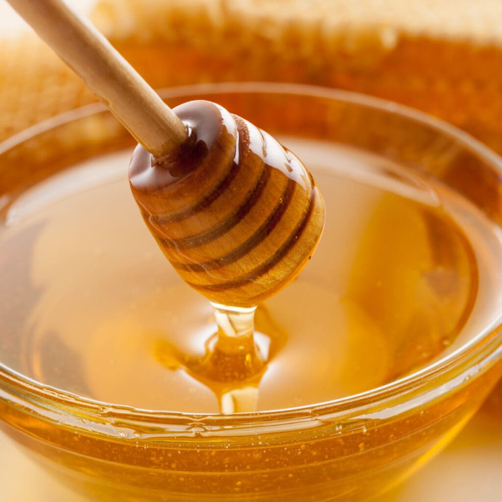 Dripping Golden Honey as Sugar Substitute for Baking