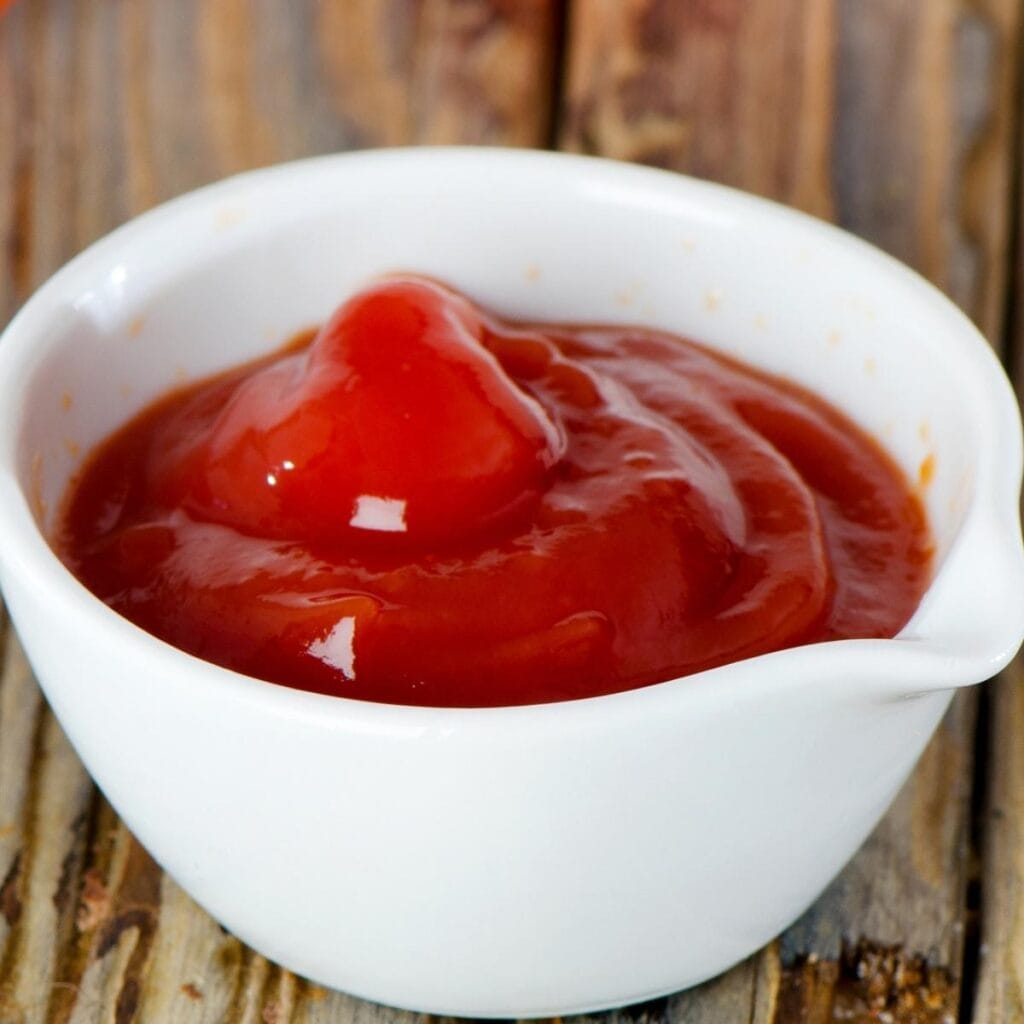 Ketchup in a Small Dish