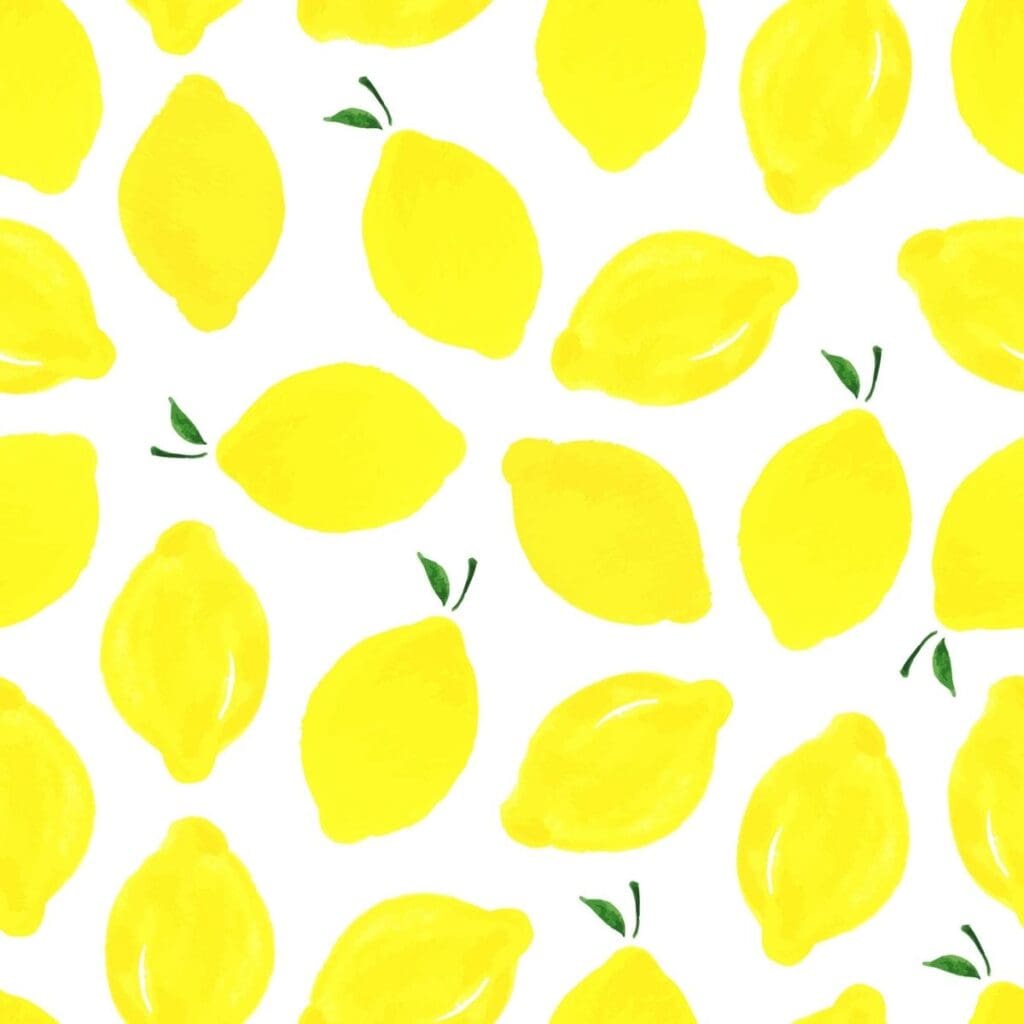 Bright Yellow Lemon  Illustration