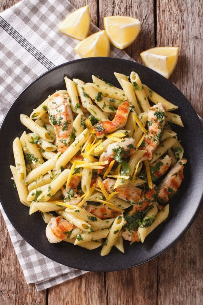 Penne Pasta Grilled Chicken and Herbs