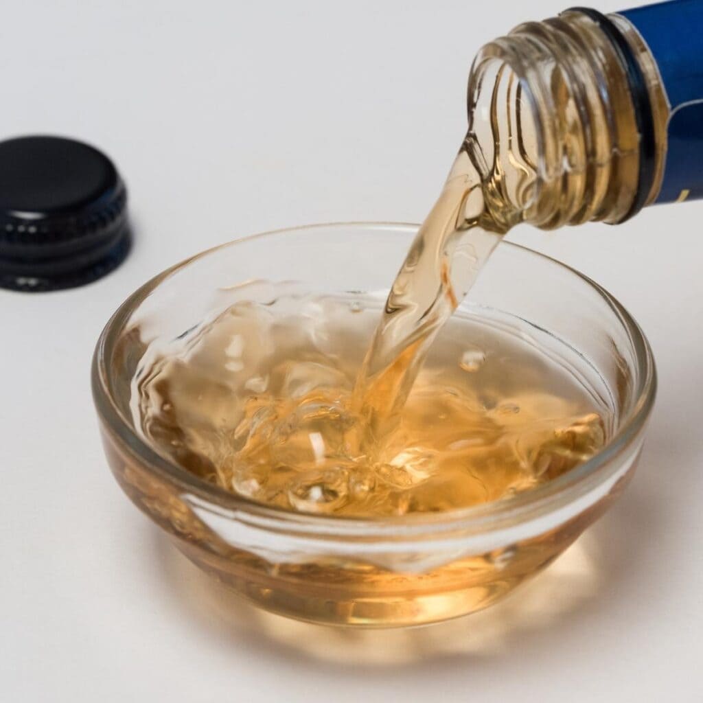 Sherry Vinegar Poured in a Glass Dish