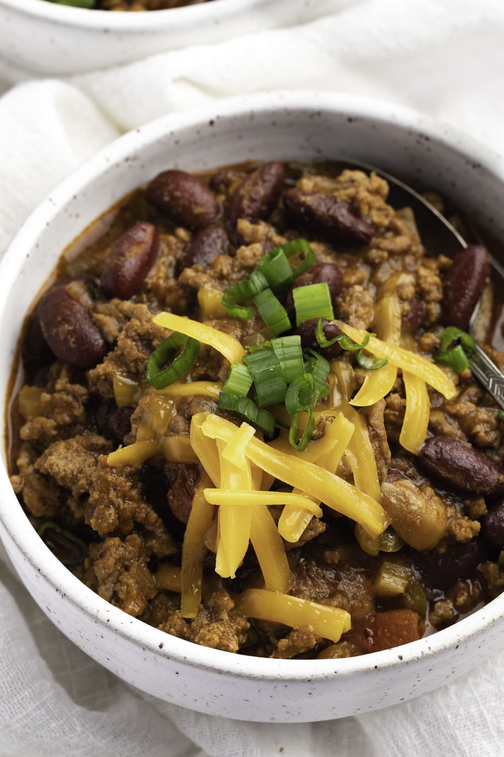 Tim Horton's Chili Recipe with Kidney Beans, Green Onions and Cheese