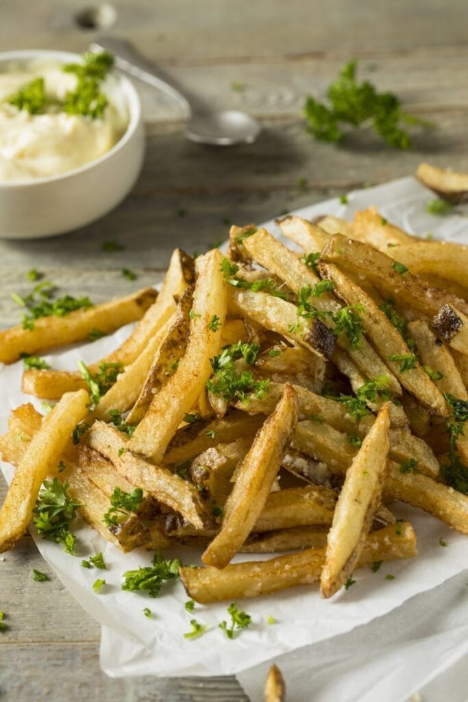Truffle French Fries with Herbs and Mayo