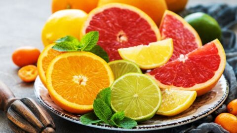 Variety of Citrus Fruits: Lime, Orange and Lemons