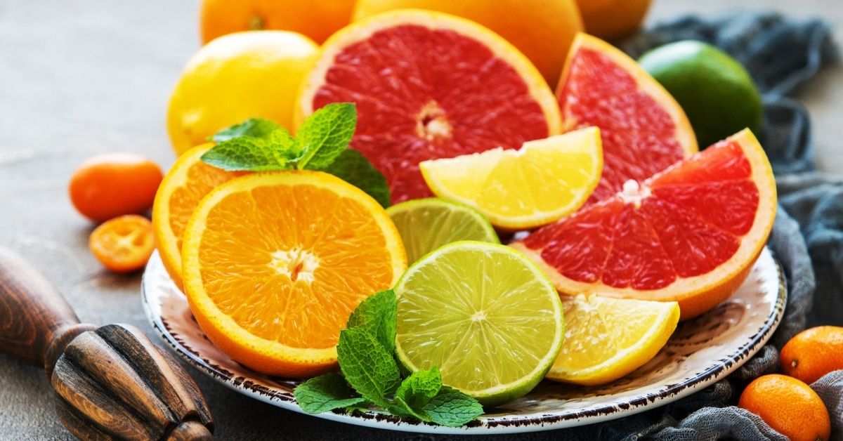 Variety of Citrus Fruits: Lime, Orange and Lemons