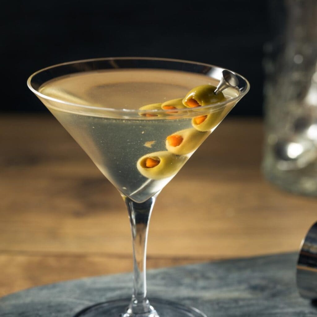 Vermouth Martini with Olives