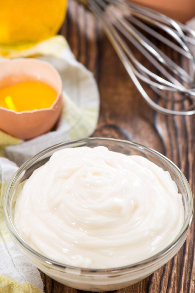 Creamy Whipped Egg White In A Bowl