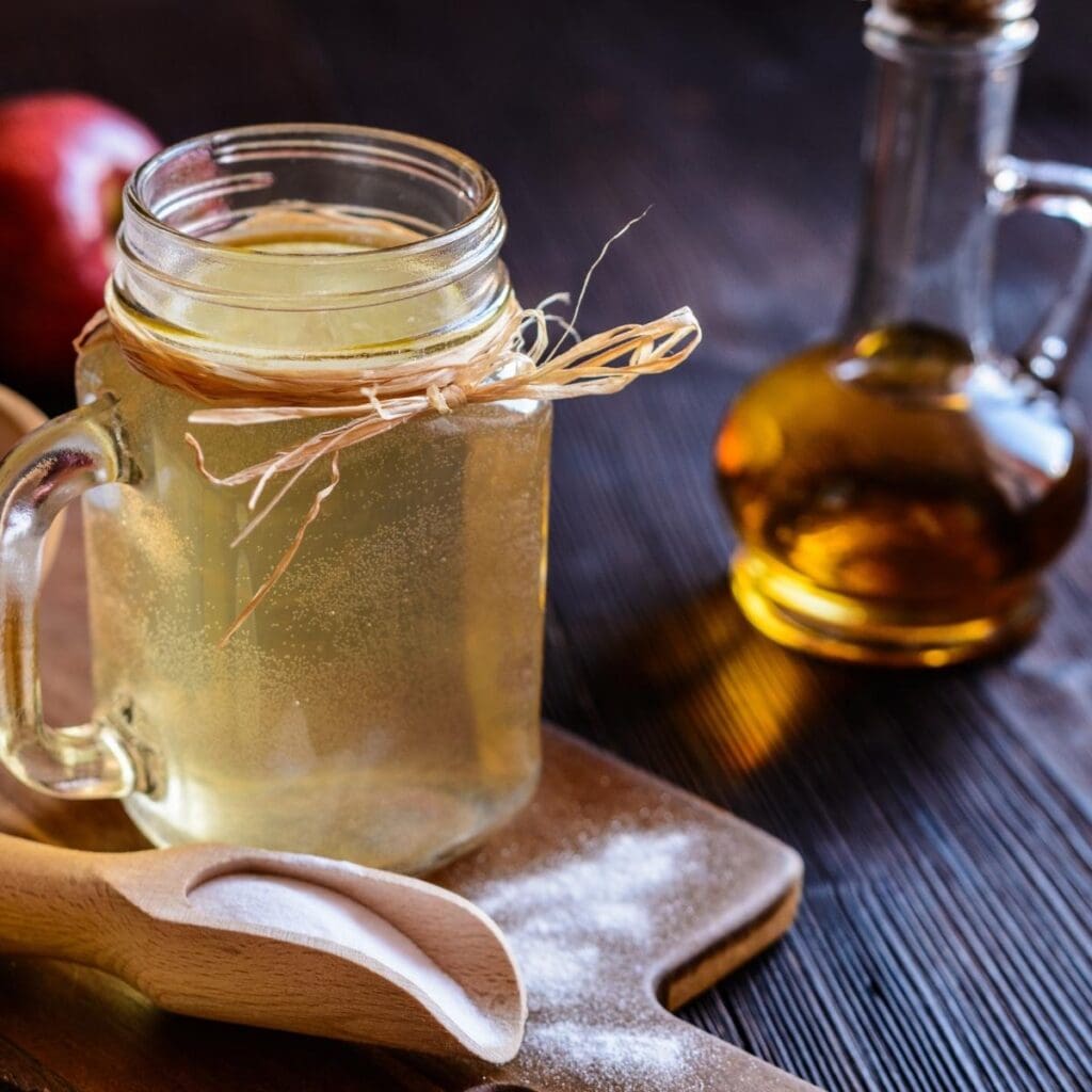 Sugar and Apple Cider on a Glass Jar