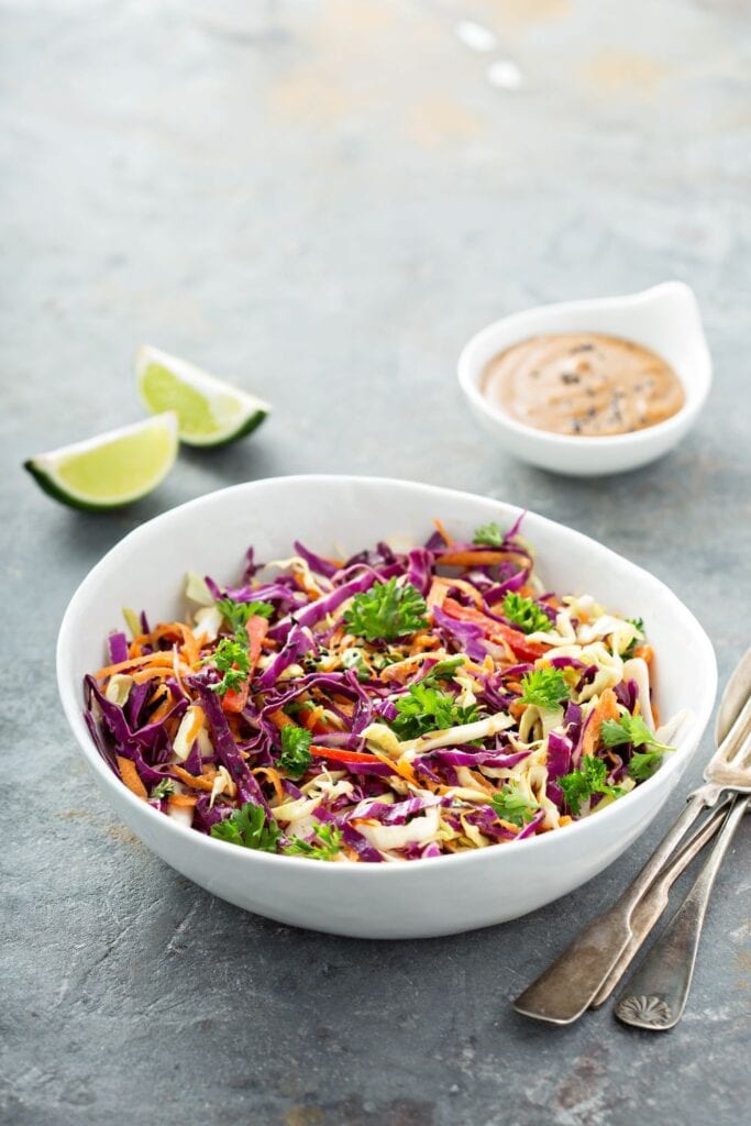 Asian Chopped Salad with Carrots and Cabbage