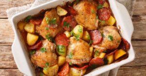 Baked Chicken with Potatoes and Sausage