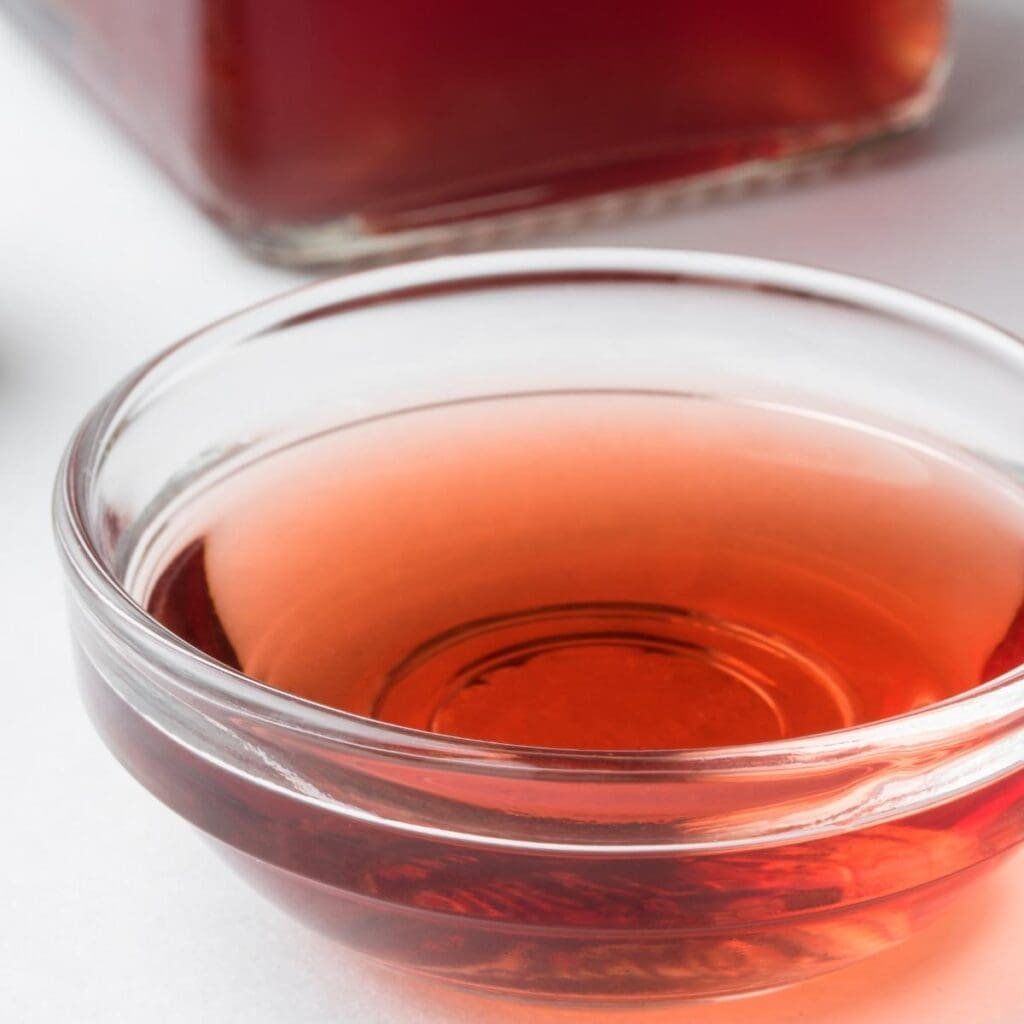 Wine Vinegar in a Small Glass Bowl 