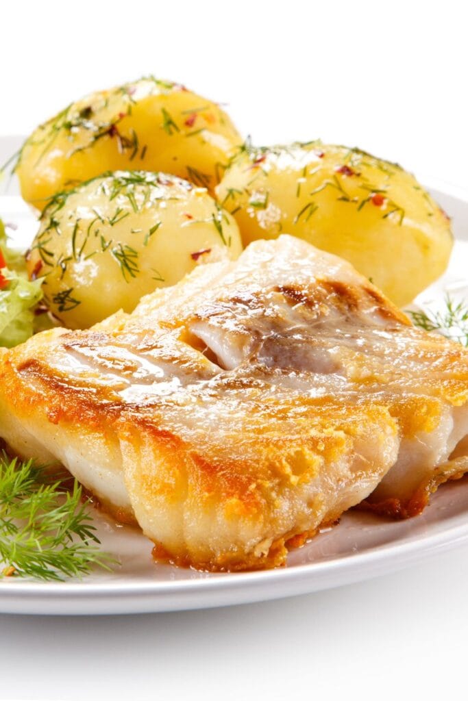 Baked Flounder with Dill Potatoes