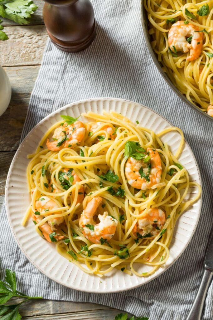 Garlic Butter Pasta with Shrimp