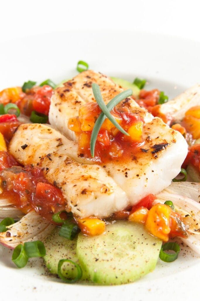 Grilled Orange Roughy Fish with Vegetables