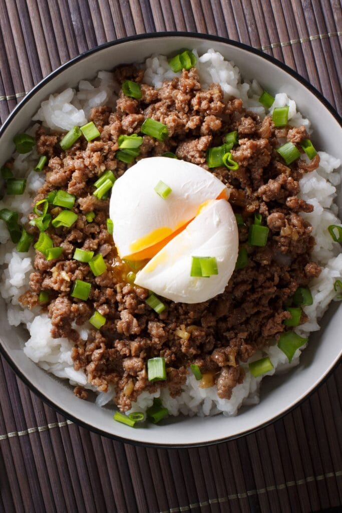 Ground Beef and Rice with Egg